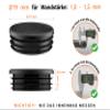 EMFA Round Lamella Plugs 19 mm, Black, for Round Tubes, 20 Pieces view 2
