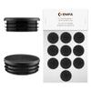 EMFA Round Lamella Plugs 19 mm, Black, for Round Tubes, 20 Pieces view 4