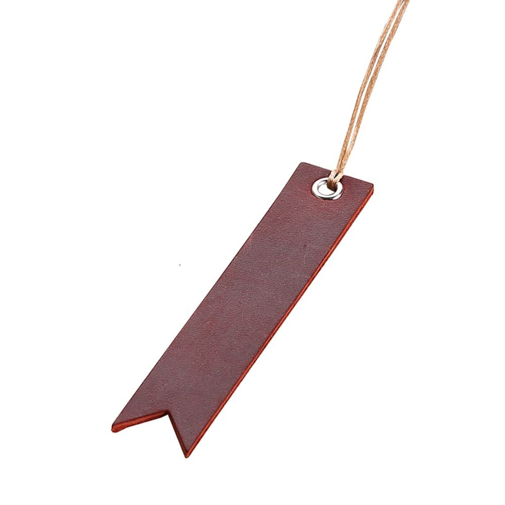 Handmade Leather Bookmarks with Traditional Tassels, Black/Red/Brown, 3-Pack