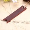 Handmade Leather Bookmarks with Traditional Tassels, Black/Red/Brown, 3-Pack view 3