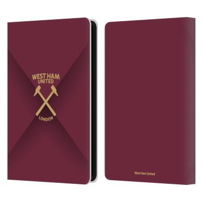 Head Case Designs Official West Ham United FC Gradient Hammer Brand Kit Leather Wallet Case Compatible with Kindle Paperwhite 5 (2021)