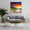 Feeby Nonwoven Canvas Print Sunset Lake Hills 50 x 50 cm view 3