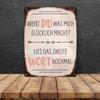 You Make Me Happy Metal Sign, 15 x 20 cm – Valentine's Day Gift view 4