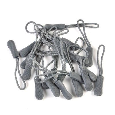 Lnanqing Zipper Pulls, 10-Piece Replacement Set for Camping Bags, Backpacks and Clothing, Gray