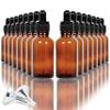 Youngever 16-Pack 30 mL Amber Glass Dropper Bottles with 2 Stainless Steel Mini Funnels view 1