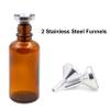 Youngever 16-Pack 30 mL Amber Glass Dropper Bottles with 2 Stainless Steel Mini Funnels view 3