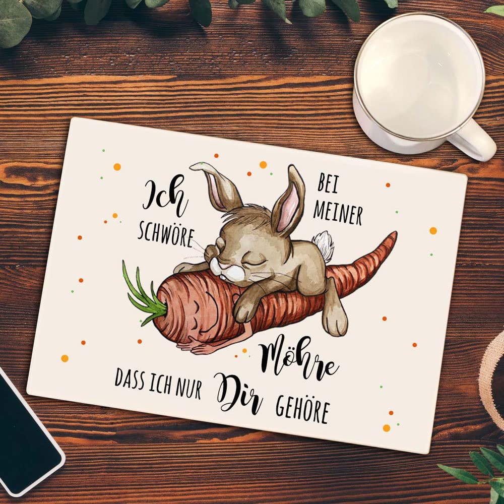 Rabbit Breakfast Board & Mug Set – “I Swear by My Carrot”