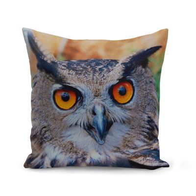 Fabulous Owl Grand Duke Wilderness Wildlife Bird Pillow Cover 40 x 40 cm