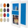 MW GROUP No-Drill Pleated Blind, Blue, 110 x 70 cm view 2