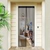 ERPENG Fly Screen Curtain, 120 x 270 cm, Magnetic Closure, No-Drill Adhesive Installation, Black A view 3
