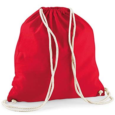 WebTextilien24 Cotton Drawstring Backpack, 37 x 46 cm