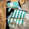 Green Petition Mare Beach Towel, Lightweight, 90 x 180 cm, Recycled and Organic Cotton Blend, Lime Green view 3