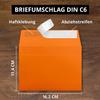 200-Piece Folded Card Set with Inserts, DIN A6/C6, Orange, 14.8 x 10.5 cm, Self-Adhesive view 2