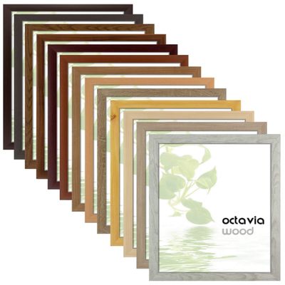 myposterframe Octavia Picture Frame 33 x 45 cm, Whitewashed Pine, Matte Acrylic Glass