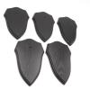 Generic 5-Piece Shield-Shaped Trophy Plaques, AF 19 x 11 cm, Pointed, Dark Oak, for Roe Deer Trophies view 3