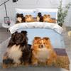 AOYNP Sheltie 3D Print Bedding Set, 200 x 200 cm, Soft Microfiber view 1