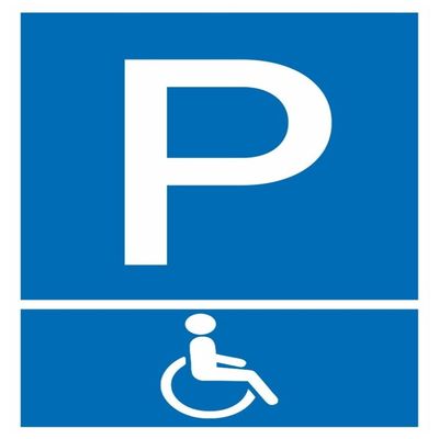 Samunshi Blue Accessible Parking Sticker, 13 x 20 cm