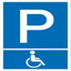 Samunshi Blue Accessible Parking Sticker, 13 x 20 cm view 1