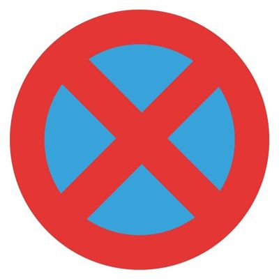 Samunshi No Parking Sticker, 10 x 10 cm, Multicolor