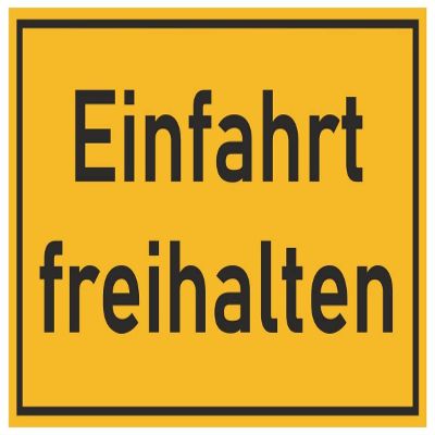 Keep Driveway Clear Sticker, Yellow, 10 x 6.6 cm