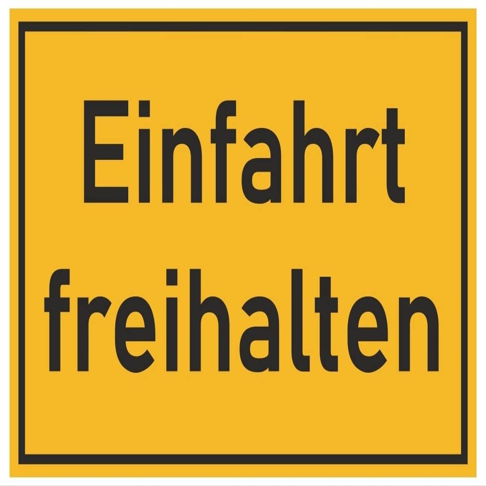 Keep Driveway Clear Sticker, Yellow, 10 x 6.6 cm