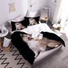 AOYNP Shetland 3D Puppy Bedding Set, 155 x 220 cm, Soft Microfiber, Zipper, 2 Pillowcases view 3