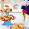 Coronation Reversible Paper Cake Stand, Union Jack and Crown, 30 cm view 4