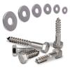 PROTECH 25-Piece M10 × 110 mm Hex-Head Wood Screw Set with M10 DIN 9021 Washers, Stainless Steel A2 view 1