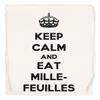 Keep Calm and Eat Mille-Feuilles Beige Drawstring Sport Bag view 1