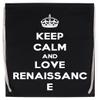 Keep Calm and Love Renaissance Drawstring Sports Bag, Black view 1