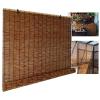 LIJINBO Natural Bamboo Roll-Up Blind, Light-Filtering Outdoor Shade view 1