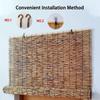 LIJINBO Natural Bamboo Roll-Up Blind, Light-Filtering Outdoor Shade view 2