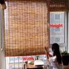 LIJINBO Natural Bamboo Roll-Up Blind, Light-Filtering Outdoor Shade view 4