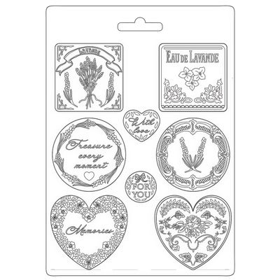 Stamperia Softform Provence Plates and Hearts