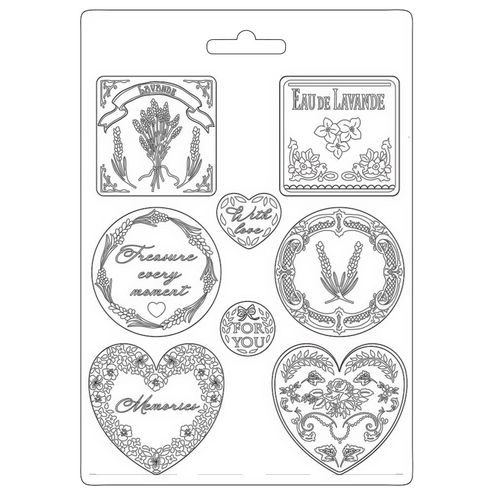 Stamperia Softform Provence Plates and Hearts