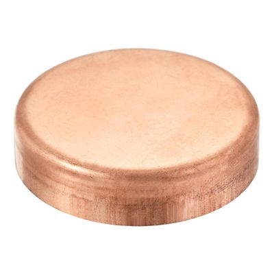 sourcing map Copper End Cap for Water Pipes, 54 mm (2.12 in)