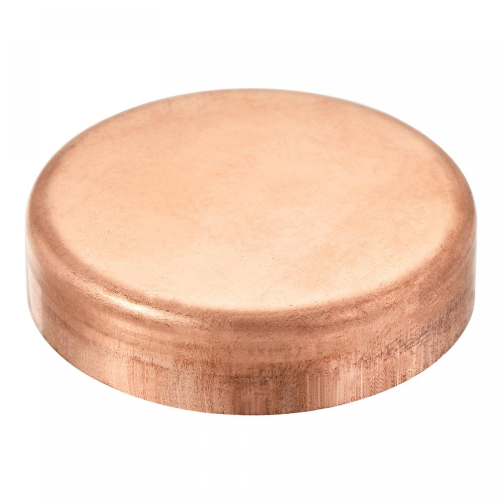 sourcing map Copper End Cap for Water Pipes, 54 mm (2.12 in)