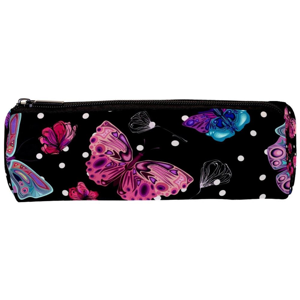 Floral Butterfly Pencil Case and Makeup Brush Bag
