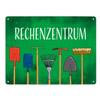 XXL “Rechenzentrum” Metal Garden Sign, 28 x 38 cm view 1