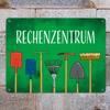 XXL “Rechenzentrum” Metal Garden Sign, 28 x 38 cm view 2