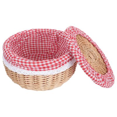 Zerodeko Basket for Picnics and Travel, Storage Basket for Desk and Living Room, Portable Bread Basket Made of High-Quality Material