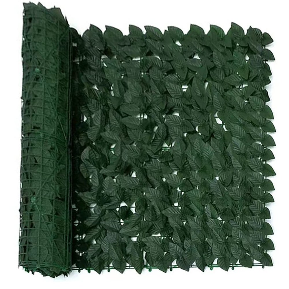 Artificial Hedge Privacy Fence, Green Leaf, Expandable, 200 x 500 cm