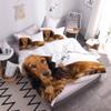 Long-Haired Dachshund Duvet Cover Set, 135 x 200 cm, 3-Piece Microfiber Bedding view 3