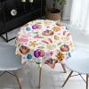 Highdi 3D Easter Round Tablecloth, Washable, Waterproof, Lotus Effect, Flowers & Easter Eggs, 110 cm view 3