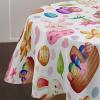 Highdi 3D Easter Round Tablecloth, Washable, Waterproof, Lotus Effect, Flowers & Easter Eggs, 110 cm view 4