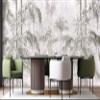 Feeby Non-Woven Photo Wallpaper, Tropical Leaves, Gray, 300 x 210 cm view 3