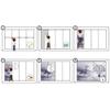 Feeby Non-Woven Photo Wallpaper, Tropical Leaves, Gray, 300 x 210 cm view 4
