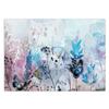 Feeby Blue Nonwoven Photo Wallpaper, Abstract Meadow with Butterflies and Plants, 250 x 175 cm view 2