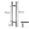LHRUI Stainless Steel Door Pull Handles, Round, Back-to-Back, 80 cm/32 in view 2