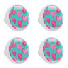 4-Piece Round Cabinet Knobs with Red Watercolor Hearts view 1